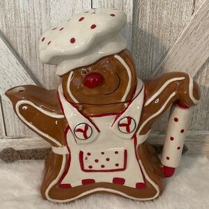 Blue Sky Gingerbread Teapot
